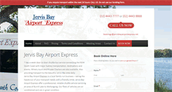 Desktop Screenshot of jervisbayairportexpress.net