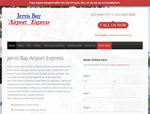 Tablet Screenshot of jervisbayairportexpress.net